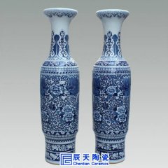 景德鎮(zhèn)落地大花瓶燒制工藝，多作陶瓷禮品用